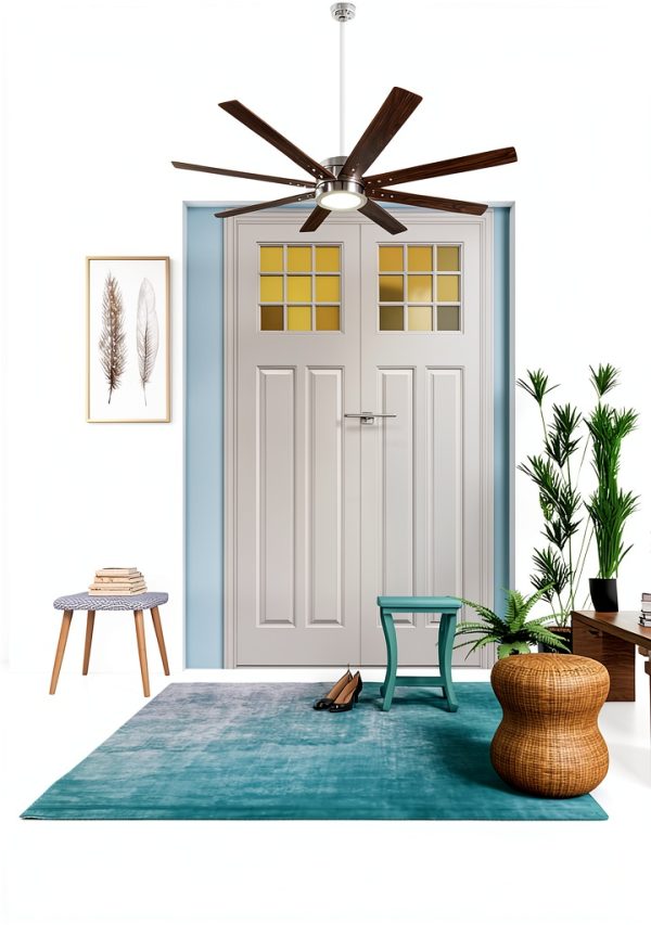 Ciata Ceiling Fan Extension Rod White Modern Adjustable-1