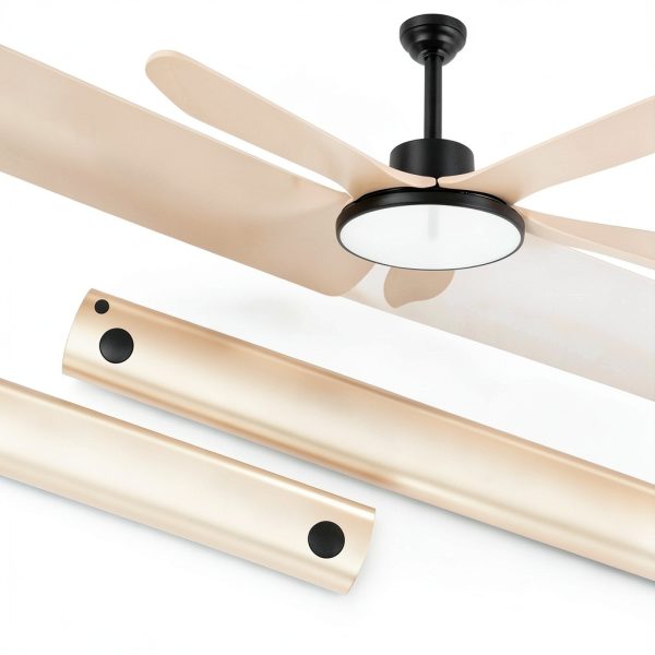 Nianzcy Ceiling Fan Downrod Gold Adjustable Extension Rod-1