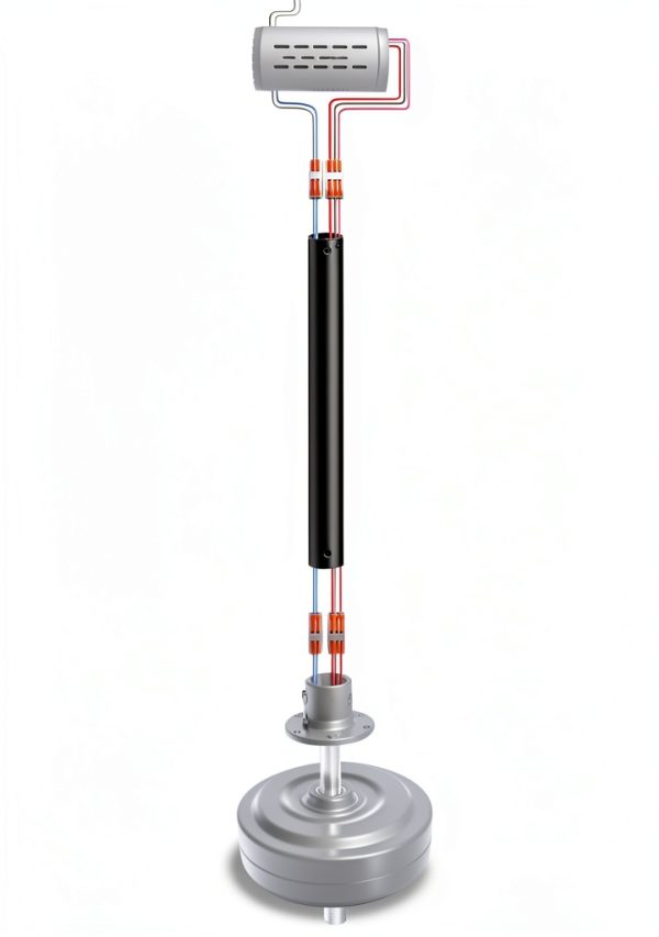 FXZZ Ceiling Fan Downrod Modern Matte Black Exhausting-3