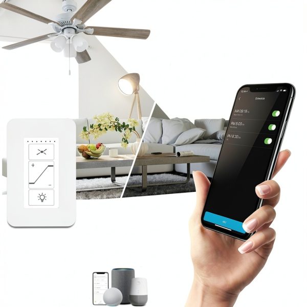 Nexete Smart Ceiling Fan Switch Wi-Fi Voice Control Dimmer-4