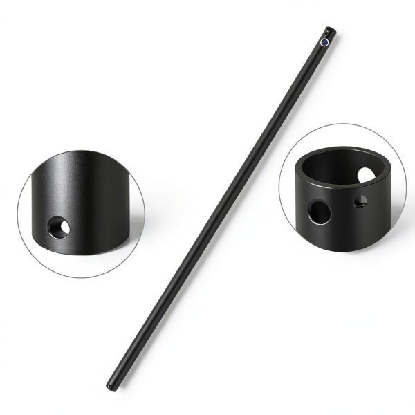 VIHOSE Ceiling Fan Downrod Metal Black 48 Inch-2