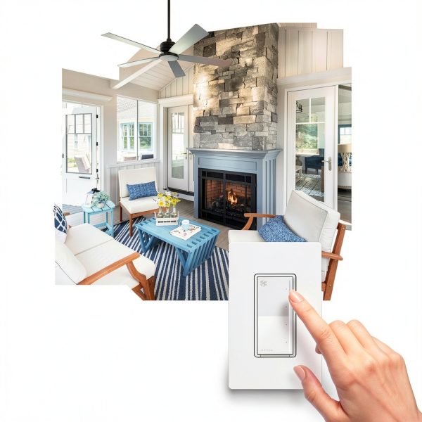 Lutron Sunnata Fan Control White Touch 4 Speed Dimmer-3