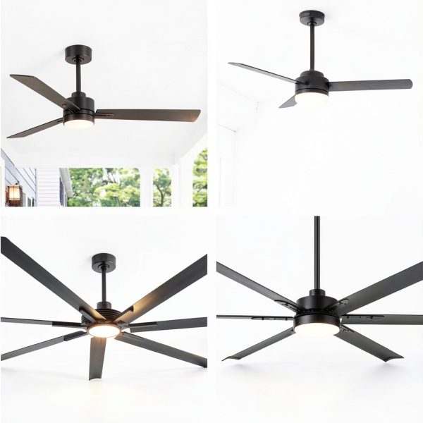 FEHEED Ceiling Fan Downrod Black Matte Extension Rod-6