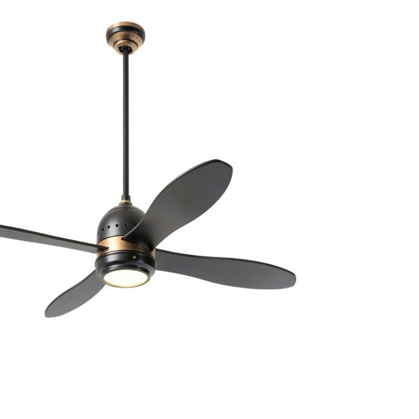 FEHEED Ceiling Fan Downrod Black Matte Extension Rod-1