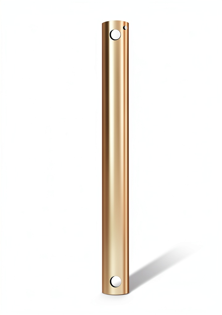 Installing Nianzcy Ceiling Fan Downrod Gold Adjustable Extension Rod on a wooden desk