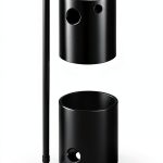 VIHOSE Ceiling Fan Downrod Metal Black 48 Inch-0