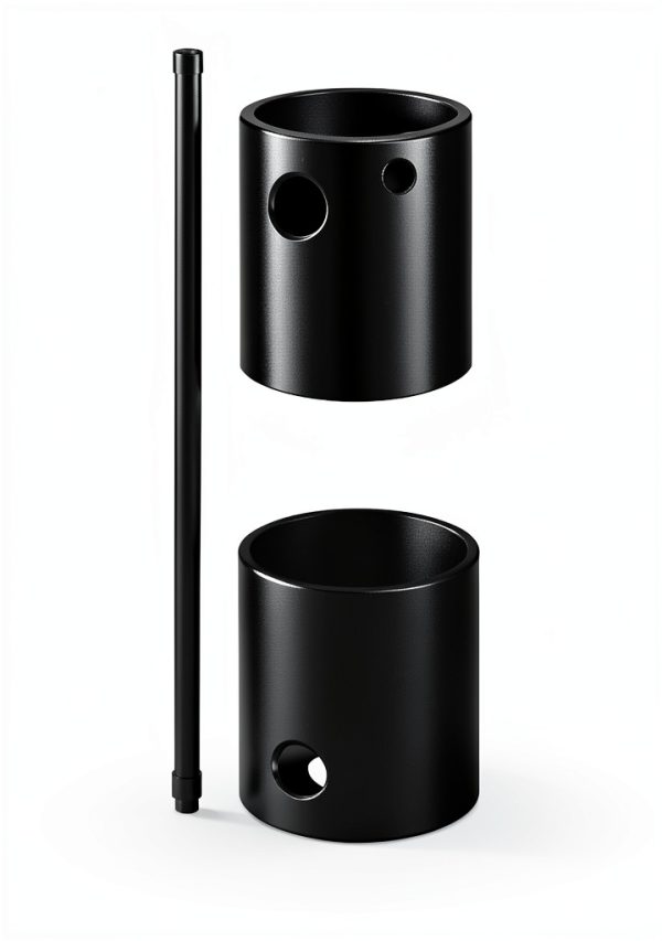 VIHOSE Ceiling Fan Downrod Metal Black 48 Inch-0
