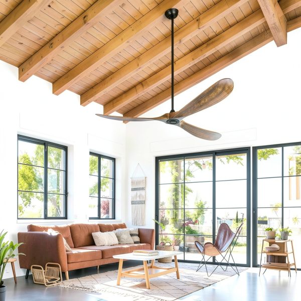 Ceiling Fan Downrod Matte Black Stainless Steel Haipeel-5