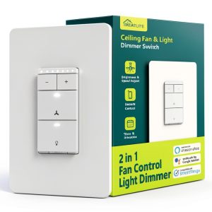 TREATLIFE Smart Ceiling Fan Control White Wi-Fi Voice-0