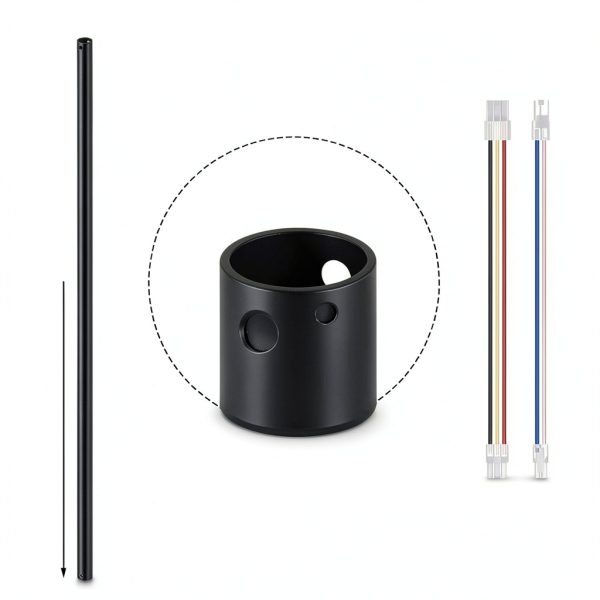 VIHOSE Ceiling Fan Downrod Metal Black 48 Inch-1