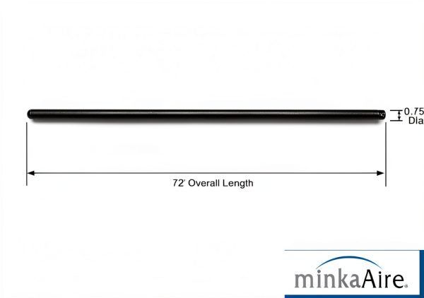 Minka Aire Ceiling Fan Coal Finish Steel Downrod Design-1