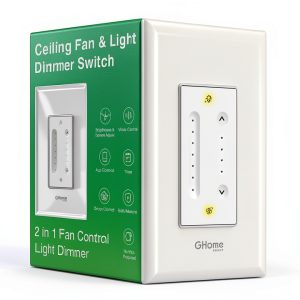 GHome Smart Ceiling Fan Light Switch Voice Control 4-Speed-0