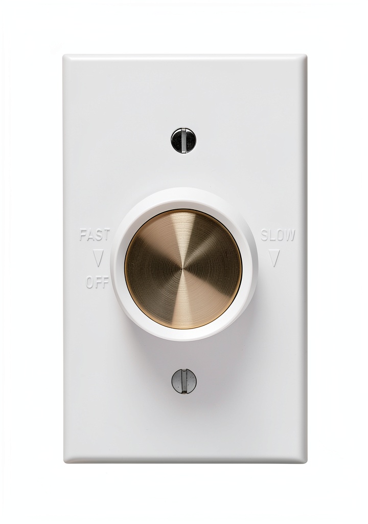 Installing Leviton Ceiling Fan Control Modern White 612-6616-W on a wooden desk