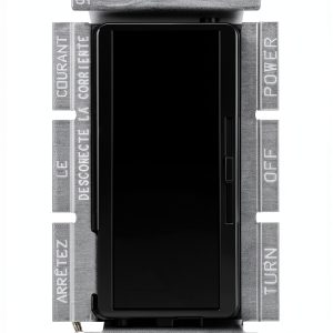Lutron 3 Speed Fan Control Black Wall Switch DVFSQ-0
