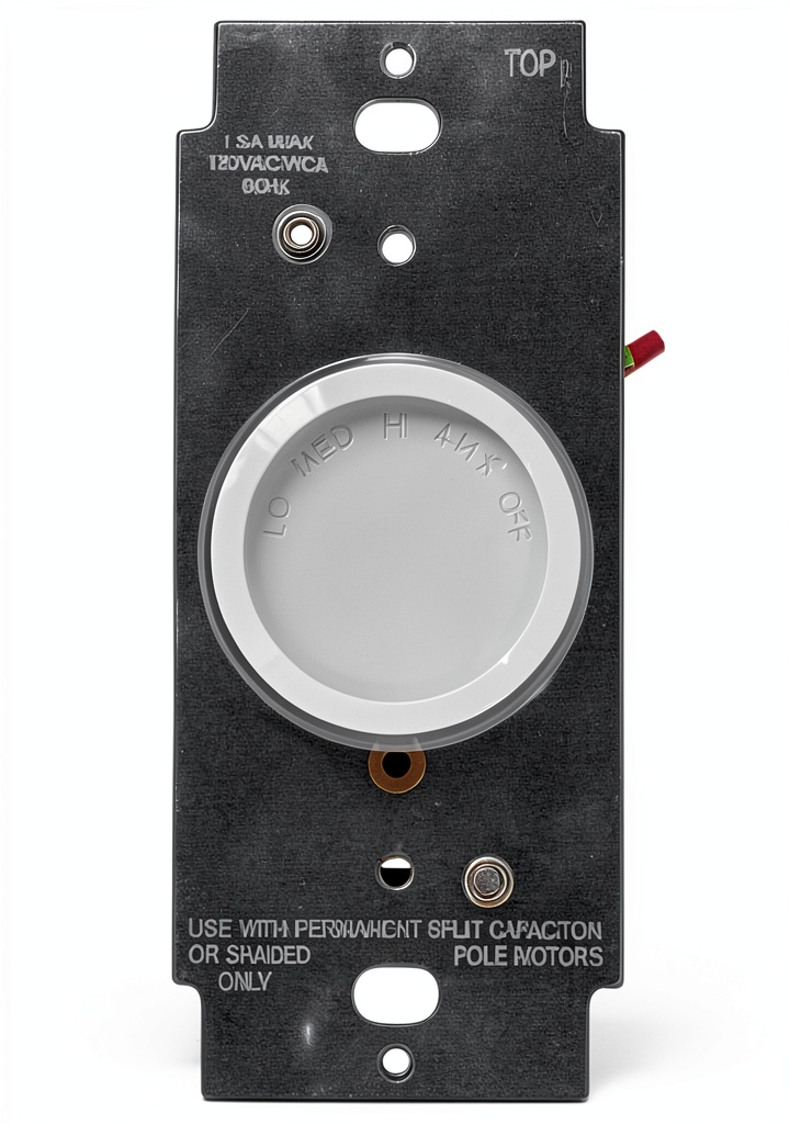 Leviton Ceiling Fan Control Rotary Switch installed in a wallbox