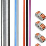 FUJIBONNY Ceiling Fan Downrod Brushed Nickel Easy Install-0