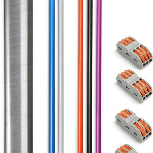 FUJIBONNY Ceiling Fan Downrod Brushed Nickel Easy Install-0