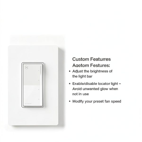 Lutron Sunnata Fan Control White Touch 4 Speed Dimmer-6