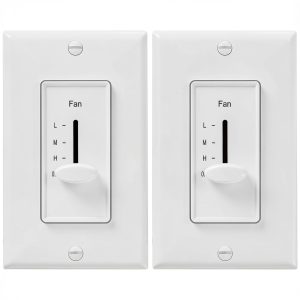 ENERLITES 3 Speed Fan Switch White 1 Pack-0