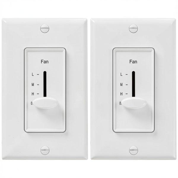 ENERLITES 3 Speed Fan Switch White 1 Pack-0