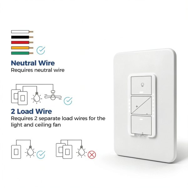 Smart Fan Light Switch Lightinginside 4-Speed Dimmer-4