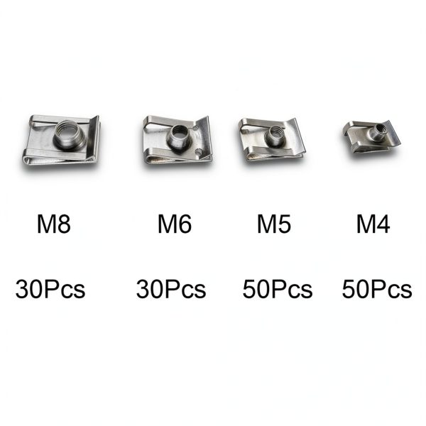 M4 M5 M6 M8 304 SS Chimney Nuts & Spire Clips – Zhoushi World 160pcs-1